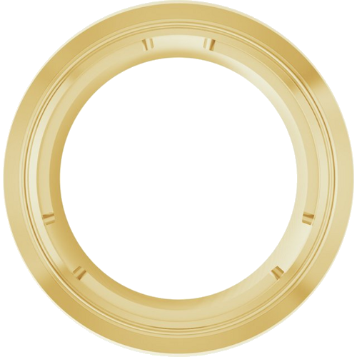 Pakabukas „Round Bezel-Set Slide“ 18k yellow gold Round 7mm (1)