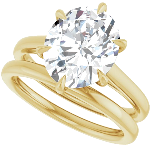 Sužadėtuvių Žiedas „Claw-Pong“ 14k yellow gold Oval 11mm x 9mm (10)