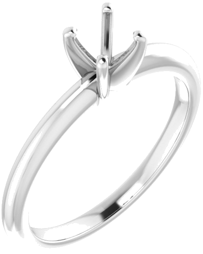 Sužadėtuvių Žiedas „Solitaire“ 585 Baltojo Aukso Round 4.8mm (1)