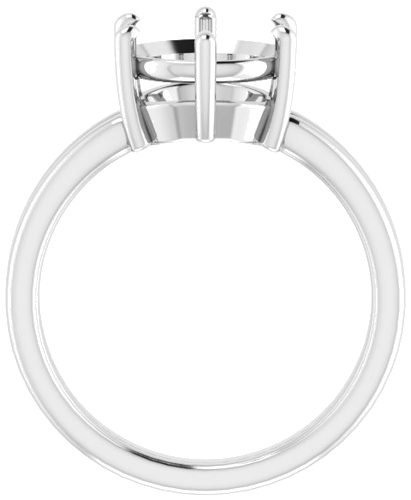 Sužadėtuvių Žiedas „Solitaire“ 18k white gold Round 9mm (2)