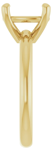 Sužadėtuvių Žiedas 14k yellow gold Cushion 9mm (4)