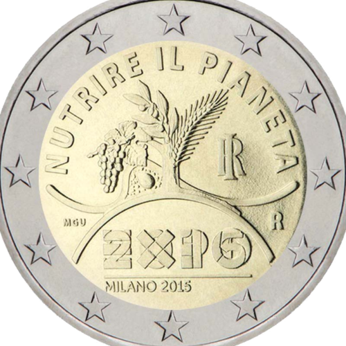 2015 Itālija Expo Milano 2 € monēta (2)