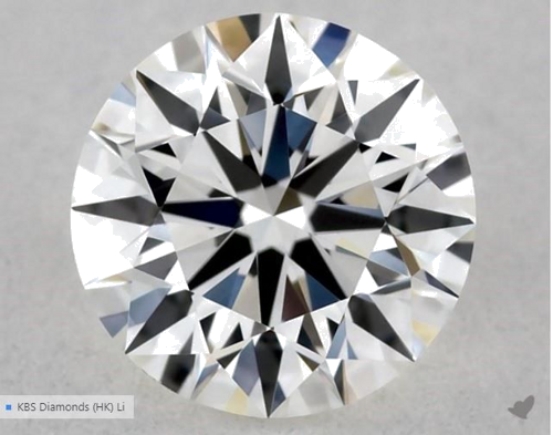 0.59 carat I-VVS1 Excellent cut Natūralus Round Deimantas (1)