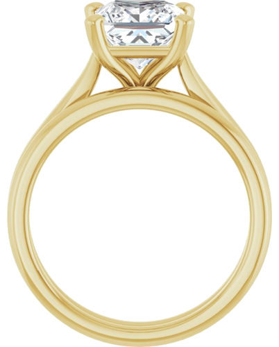 14K Yellow 7 mm Square Engagement Ring Mounting (7)