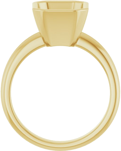 Sužadėtuvių Žiedas „Bezel-Set Solitaire“ 14k yellow gold Emerald 10mm x 8mm (2)