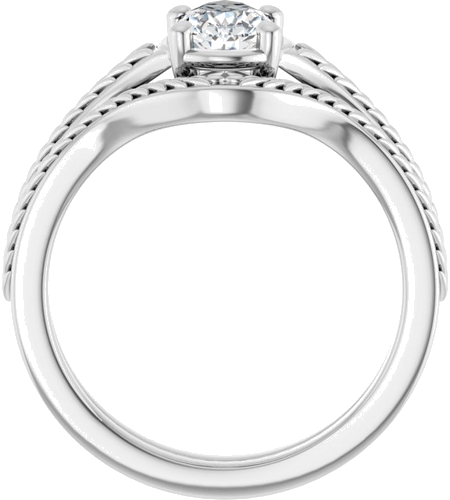 Sužadėtuvių Žiedas „Solitaire“ 14k white gold Pear 8mm x 5mm (7)