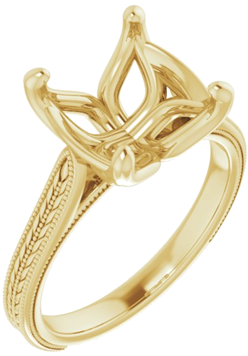 Sužadėtuvių Žiedas „Solitaire“ 14k yellow gold Oval 12mm x 10mm (1)