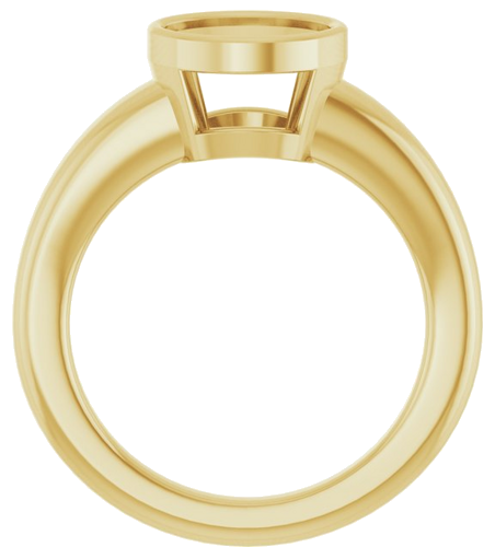 Sužadėtuvių Žiedas „Bezel-Set Solitaire“ 14k yellow gold Round 8.2mm (2)