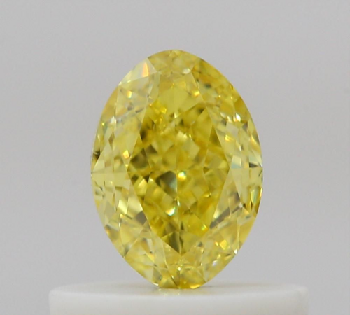 0.5 carat Fancy Vivid Yellow-VS2 Natūralus Oval Deimantas (1)