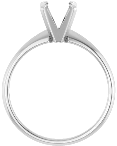 Sužadėtuvių Žiedas „Solitaire“ 14k white gold Round 6.5mm (2)