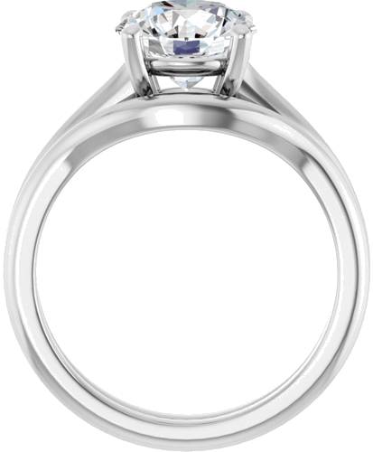 Sužadėtuvių Žiedas „V-End Prong“ 14k white gold Round 8.2mm (7)
