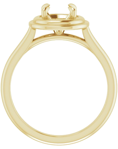 14K Yellow 6.5 mm Round Solitaire Engagement Ring Mounting (2)