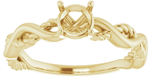 Sužadėtuvių Žiedas „Infinity-Inspired“ 585 Geltonojo Aukso Round 5.2mm (3)