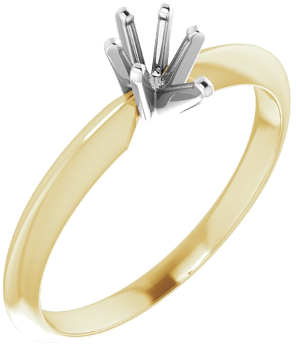 Sužadėtuvių Žiedas „Lightweight Solitaire“ 585 Baltojo Ir Geltonojo Aukso Pear Shape 5.5mm x 3.5mm (1)