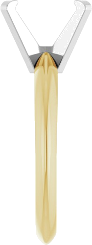 Sužadėtuvių Žiedas „Solitaire“ 585 Baltojo Ir Geltonojo Aukso Emerald 8mm x 6mm (4)