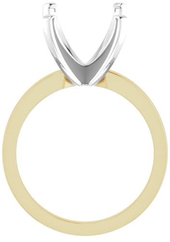 Sužadėtuvių Žiedas „Solitaire“ 14k yellow/white gold Emerald 12mm x 10mm (2)