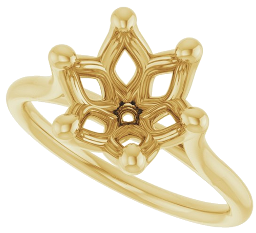 Sužadėtuvių Žiedas „Cathedral-Style Solitaire“ 14k yellow gold Round 9mm (5)