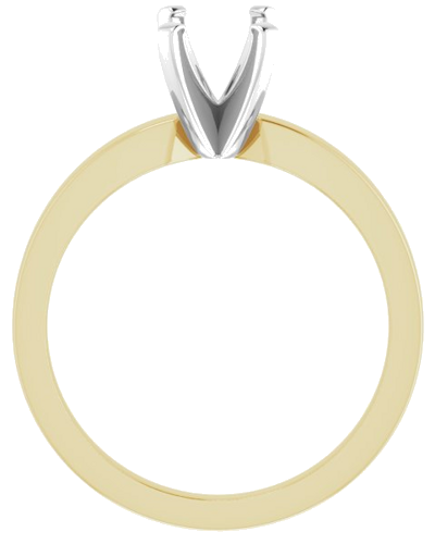 Sužadėtuvių Žiedas „Solitaire“ 585 Baltojo Ir Geltonojo Aukso Emerald 7mm x 5mm (2)