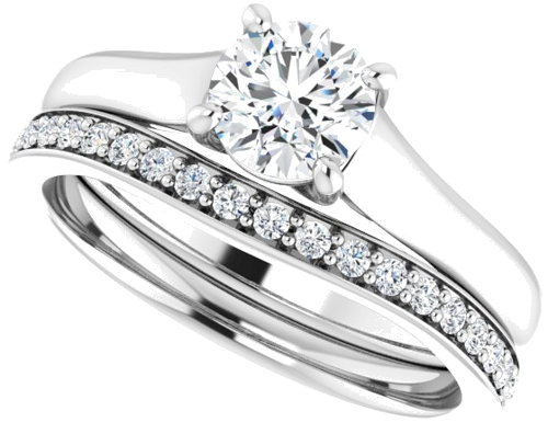 14K White 5.5 mm Round Solitaire Engagement Ring Mounting (10)