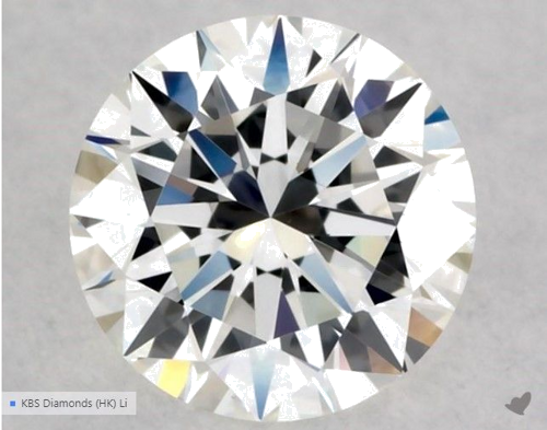 0.51 carat G-VVS2 Excellent cut Natūralus Round Deimantas (1)