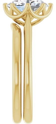Sužadėtuvių Žiedas „Solitaire“ 14k yellow gold Oval 9mm x 7mm (9)