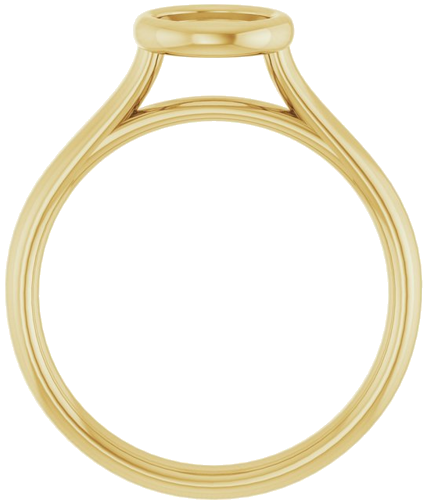 Sužadėtuvių Žiedas „Bezel-Set Solitaire“ 585 Geltonojo Aukso Round 5.8mm (2)