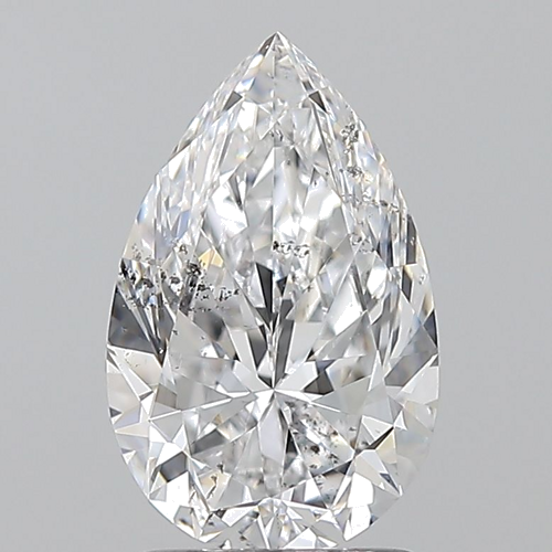 1.7 carat D-SI2 Natūralus Pear Deimantas (1)
