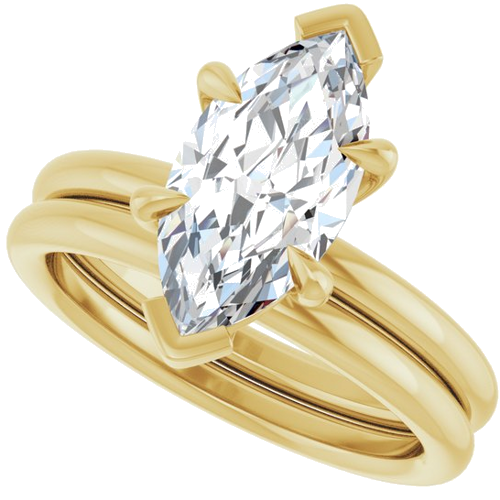 Sužadėtuvių Žiedas „Claw-Prong Solitaire“ 14k yellow gold Marquise 13mm x 6.5mm (10)