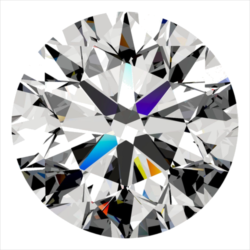 0.5 carat F-VS2 Excellent cut Natūralus Round Deimantas (1)