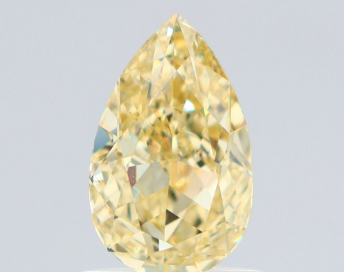 1.0 carat Fancy Yellow-SI1 Natūralus Pear Deimantas (1)