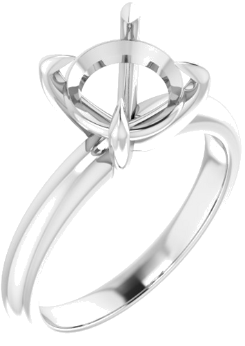 Sužadėtuvių Žiedas „Claw-Prong Solitaire“ 10k white gold Round 8.8mm (1)