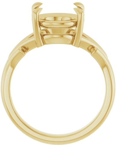 Sužadėtuvių Žiedas „Solitaire“ 750 Geltonojo Aukso Oval 12mm x 10mm (2)