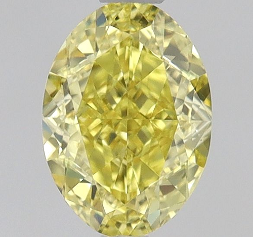 0.45 carat Fancy Vivid Yellow-VVS1 Natūralus Oval Deimantas (1)