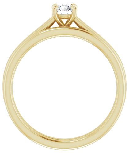 14K Yellow  4.1 mm Round Solitaire Engagement Ring Mounting (7)