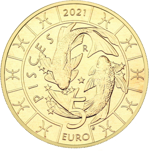 2021 Сан-Марино Рыбы (Зодиак) монета 5 евро (1)