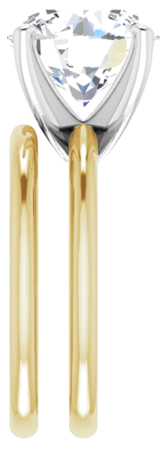 Sužadėtuvių Žiedas 14k yellow/white gold Round 11mm (9)