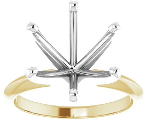 Sužadėtuvių Žiedas „Lightweight Solitaire“ 14k yellow/white gold Round 11mm x 11.4mm (3)