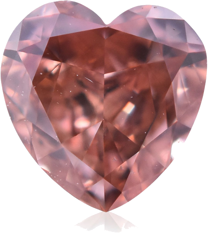 0.23 carat Fancy Deep Orangey Pink-VS1 Natūralus Heart Deimantas (1)