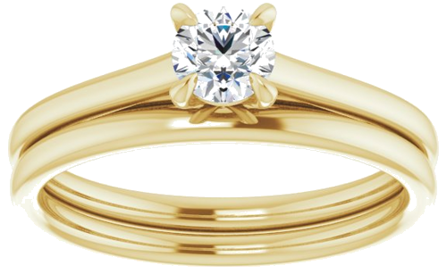 Sužadėtuvių Žiedas „Claw-Prong Solitaire“ 18k yellow gold Round 4.4mm (8)