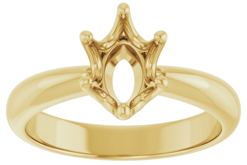 Sužadėtuvių Žiedas „Solitaire Crown-Inspired“ 14k yellow gold Oval 8mm x 6mm (3)