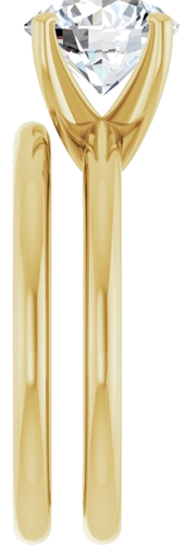 14K Yellow  8 mm Round Solitaire Engagement Ring Mounting (9)