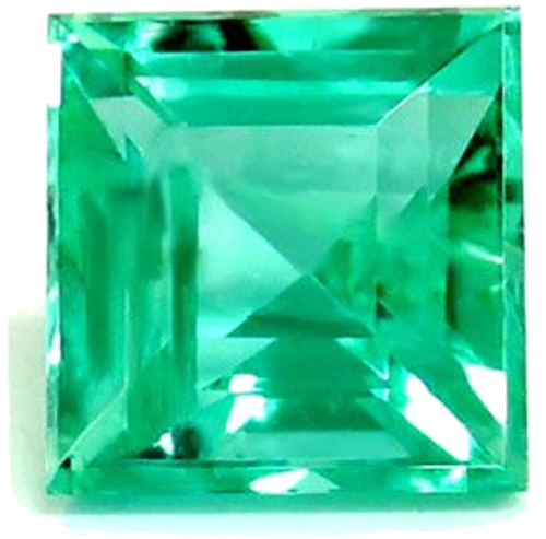 0.43 carat GREEN Square Smaragdas (1)