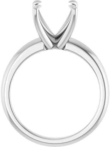 Platinum 7x7 mm Square Solitaire Engagement Ring Mounting (2)