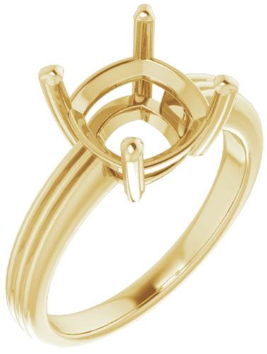 Sužadėtuvių Žiedas „Solitaire“ 18k yellow gold Cushion 9mm (1)