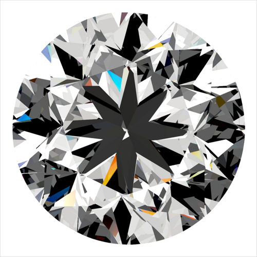 0.3 carat F-VVS2 GD cut Natūralus Round Deimantas (1)