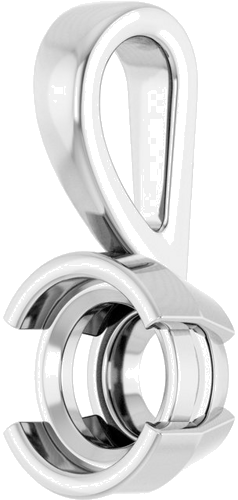 Pakabukas „Half-Bezel Solitaire“ 585 Baltojo Aukso Round 6mm (2)