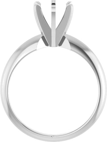 14K X1 White 6-6.6 mm Round Heavy 6-Prong Engagement Ring Mounting (2)