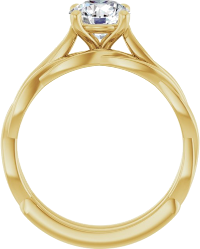 Sužadėtuvių Žiedas „Infinity-Inspired“ 14k yellow gold Round 6.5mm (7)