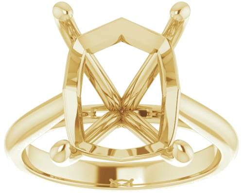 Sužadėtuvių Žiedas „Solitaire“ 14k yellow gold Emerald 12mm x 10mm (3)