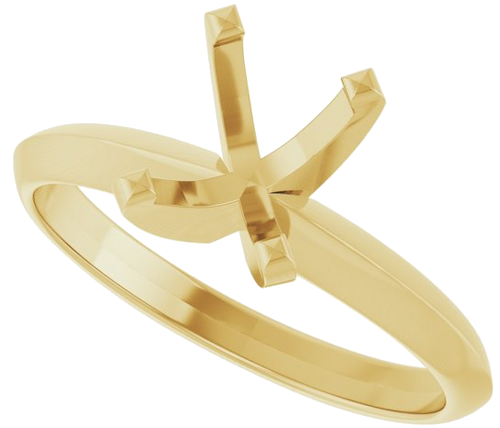 Sužadėtuvių Žiedas „Lightweight Solitaire“ 14k yellow gold Elongated Cushion 8mm x 6mm (5)